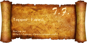 Tepper Fanni névjegykártya